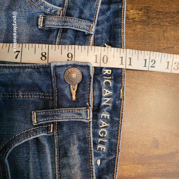 American Eagle Jeans 0 S Dream Jegging Super Hi Rise Medium Wash Tummy Control - Picture 10 of 13